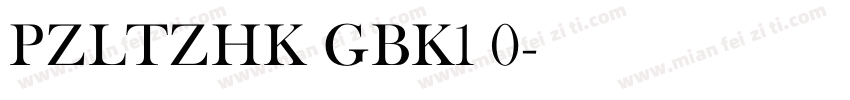 PZLTZHK GBK1 0字体转换